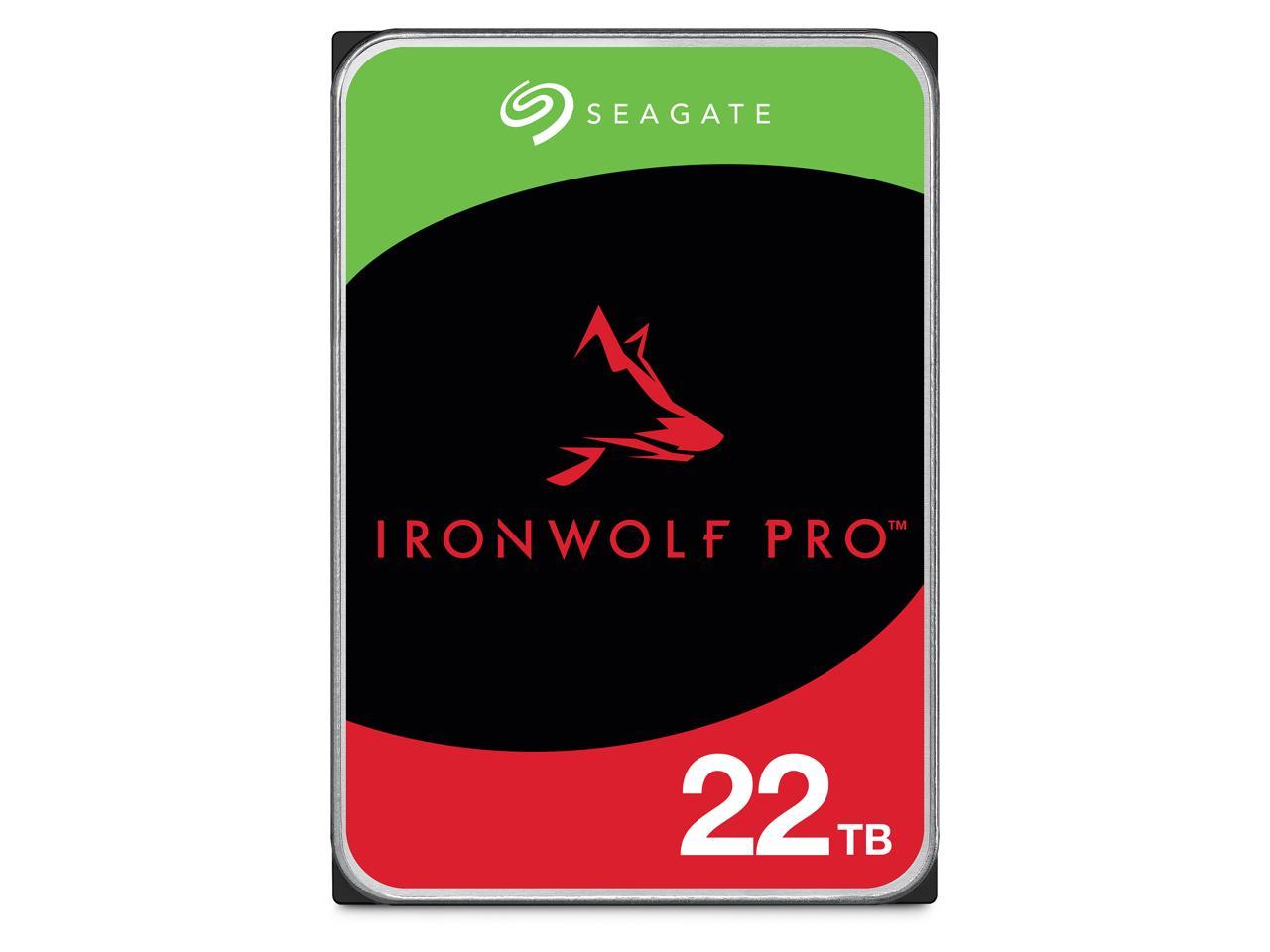 Seagate IronWolf Pro 22TB Enterprise NAS Internal HDD – CMR 3.5in SATA 6Gb/s 7200 RPM (ST22000NT001) 1