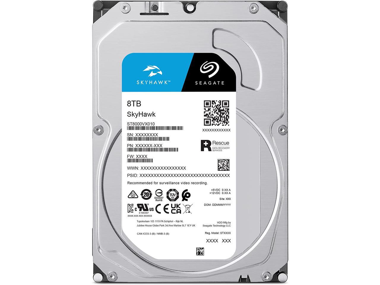 Seagate SkyHawk ST8000VX010 8TB 5400 RPM 256MB Cache SATA 6.0Gb/s 3.5" Hard Drives 2