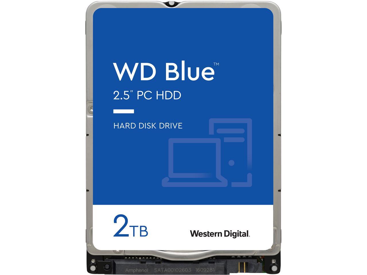 WD Blue WD20SPZX 2TB 5400 RPM 128MB Cache SATA 6.0Gb/s 2.5" Internal Notebook Hard Drive 1