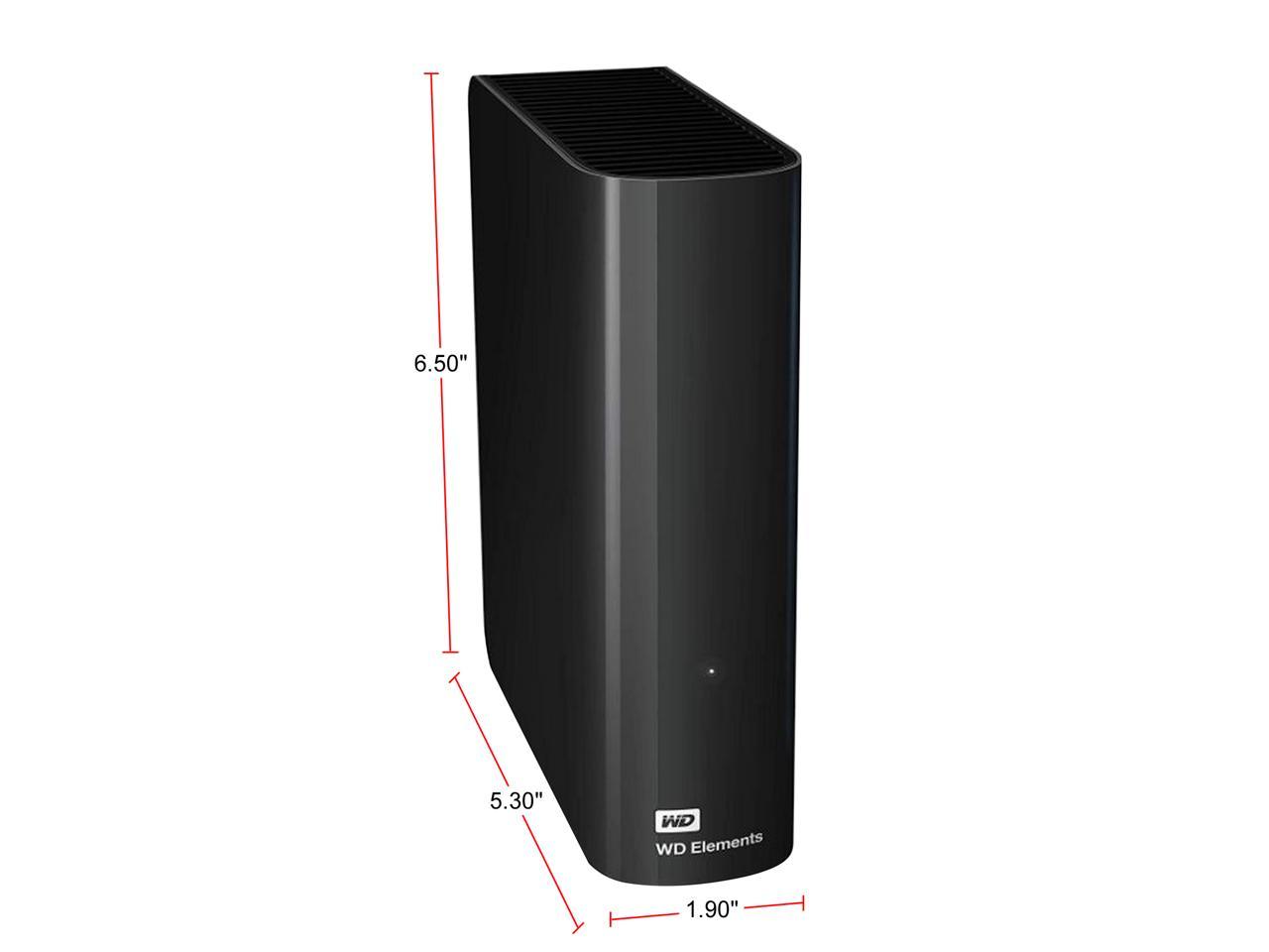 WD Elements 12TB USB 3.0 Desktop External Hard Drive WDBWLG0120HBK-NESN Black 3