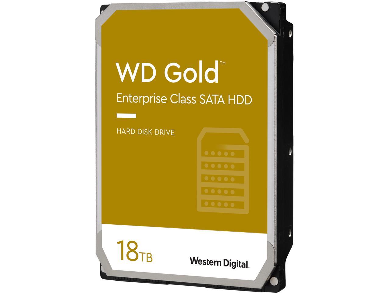 Western Digital 18TB WD Gold Enterprise Class Internal Hard Drive - 7200 RPM Class, SATA 6 Gb/s, 512 MB Cache, 3.5" - WD181KRYZ 1