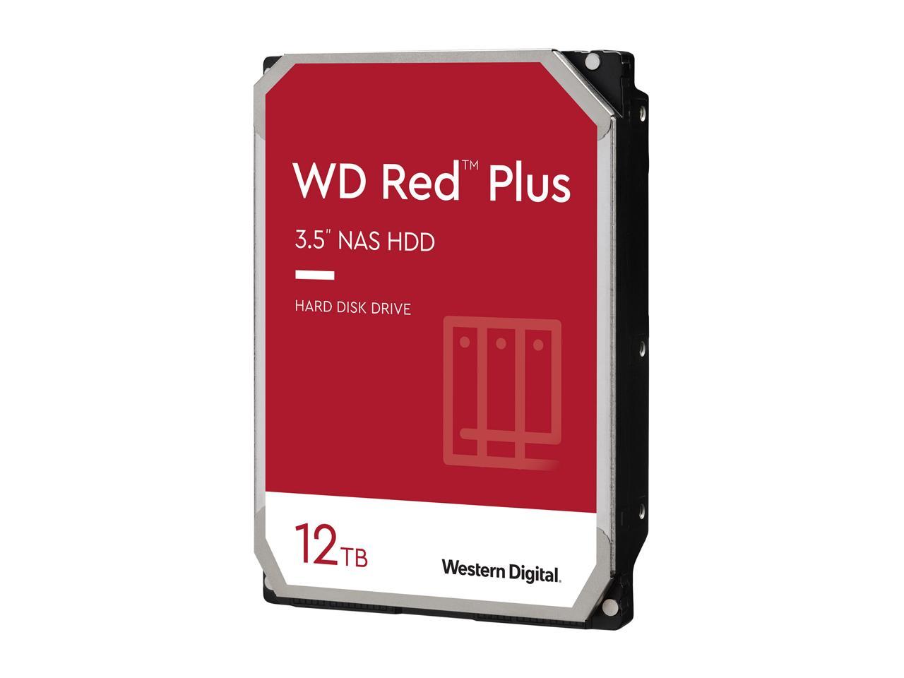 WD Red Plus 12TB NAS Hard Disk Drive - 7200 RPM Class SATA 6Gb/s, CMR, 256MB Cache, 3.5 Inch - WD120EFBX 2