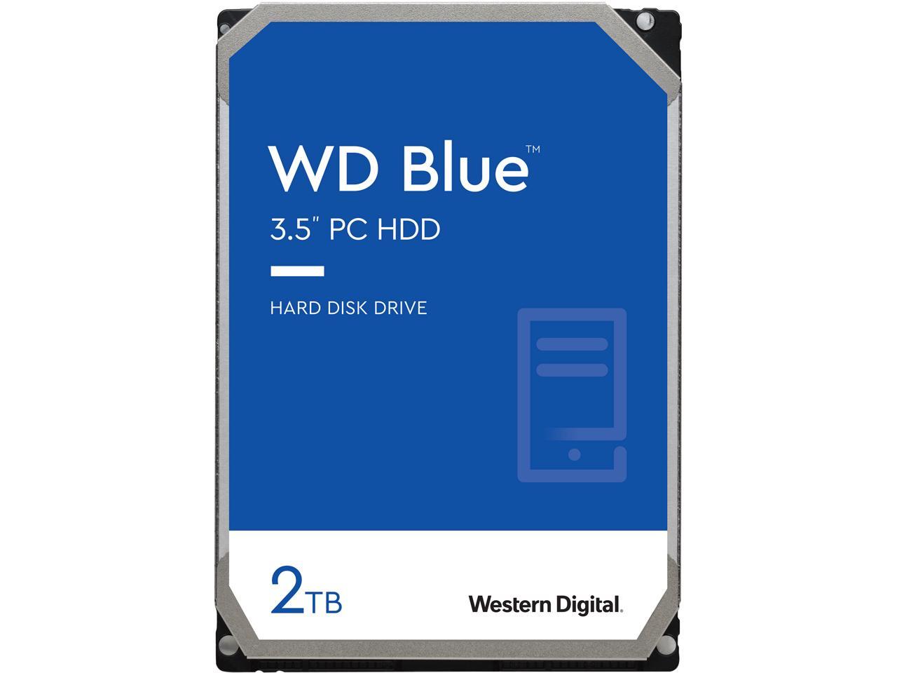 WD Blue 2TB Desktop Hard Disk Drive - 7200 RPM SATA 6Gb/s 256MB Cache 3.5 Inch - WD20EZBX 1