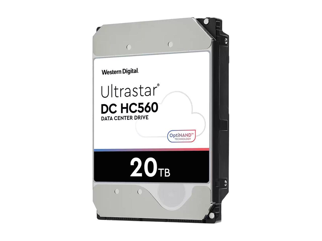 WD Ultrastar DC HC560 0F38755 20TB Hard Drive 512MB Cache 7200 RPM SATA 6.0Gb/s 512E SE NP3 3.5" Internal HDD (WUH722020ALE6L4) 2