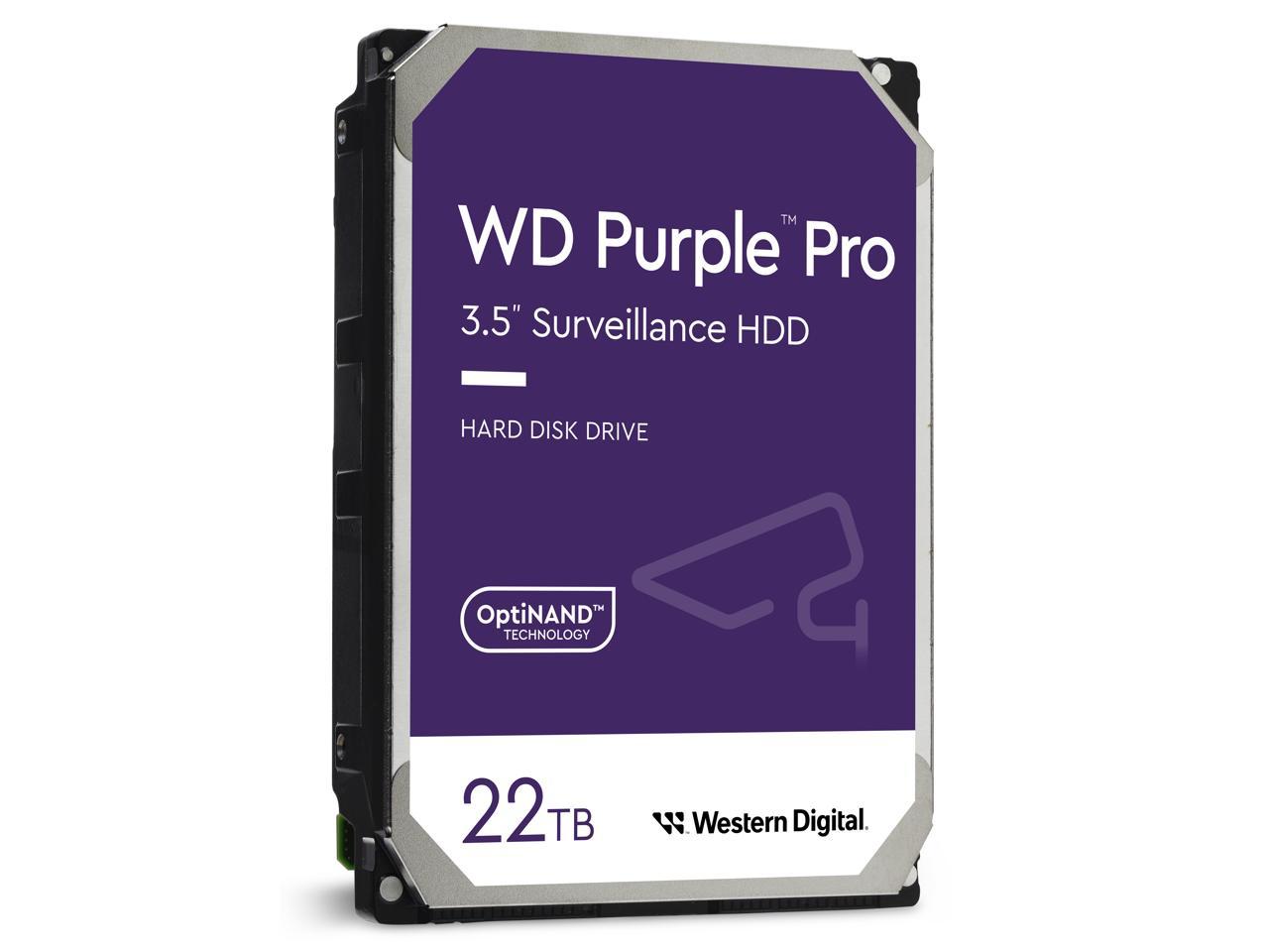 WD Purple Pro WD221PURP 22TB 7200 RPM 512MB Cache SATA 6.0Gb/s 3.5" Internal Hard Drive 2