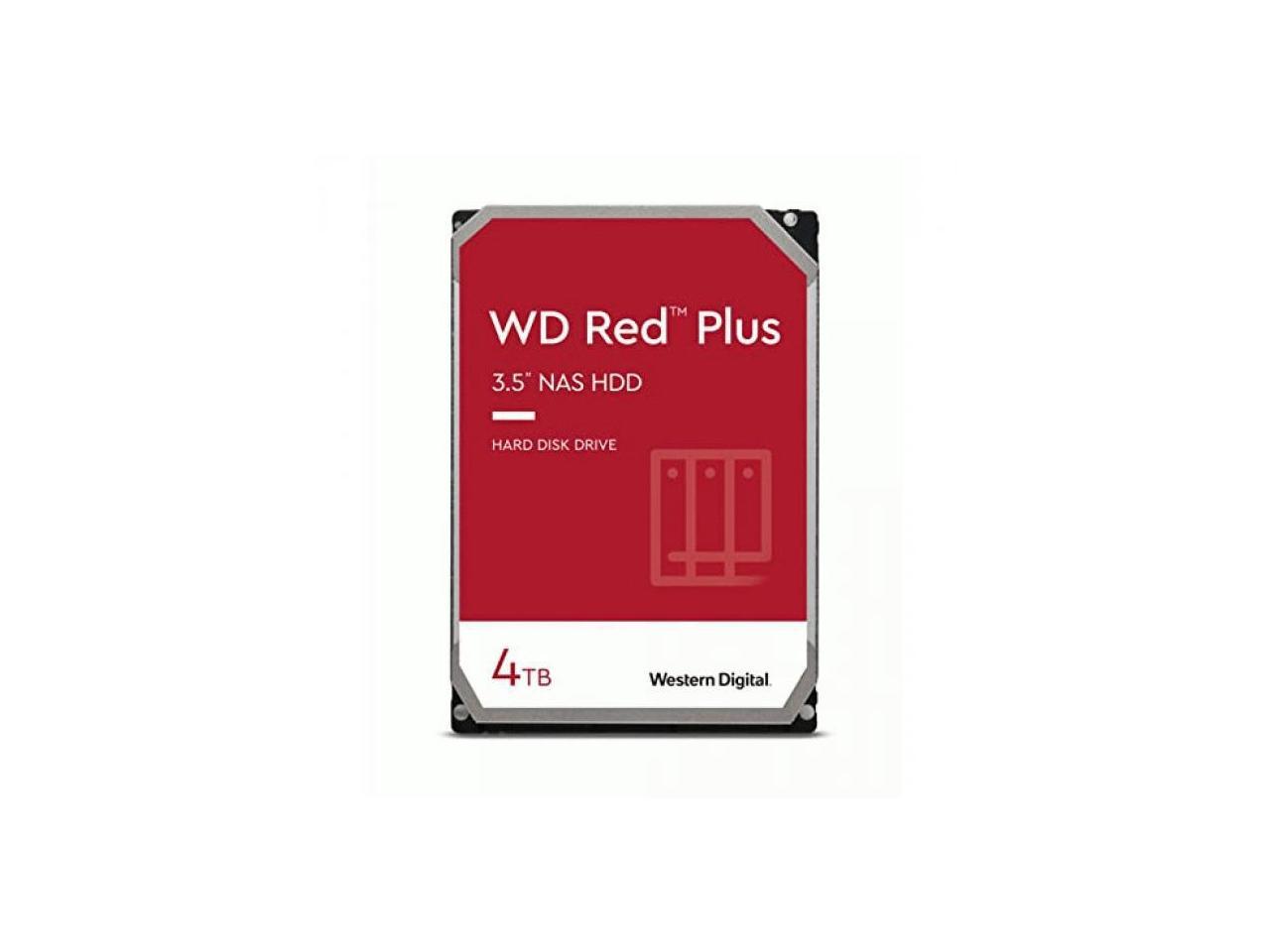 WD Red Plus 4TB NAS Hard Disk Drive - 5400 RPM Class SATA 6Gb/s, CMR, 256MB Cache, 3.5 Inch - WD40EFPX 2