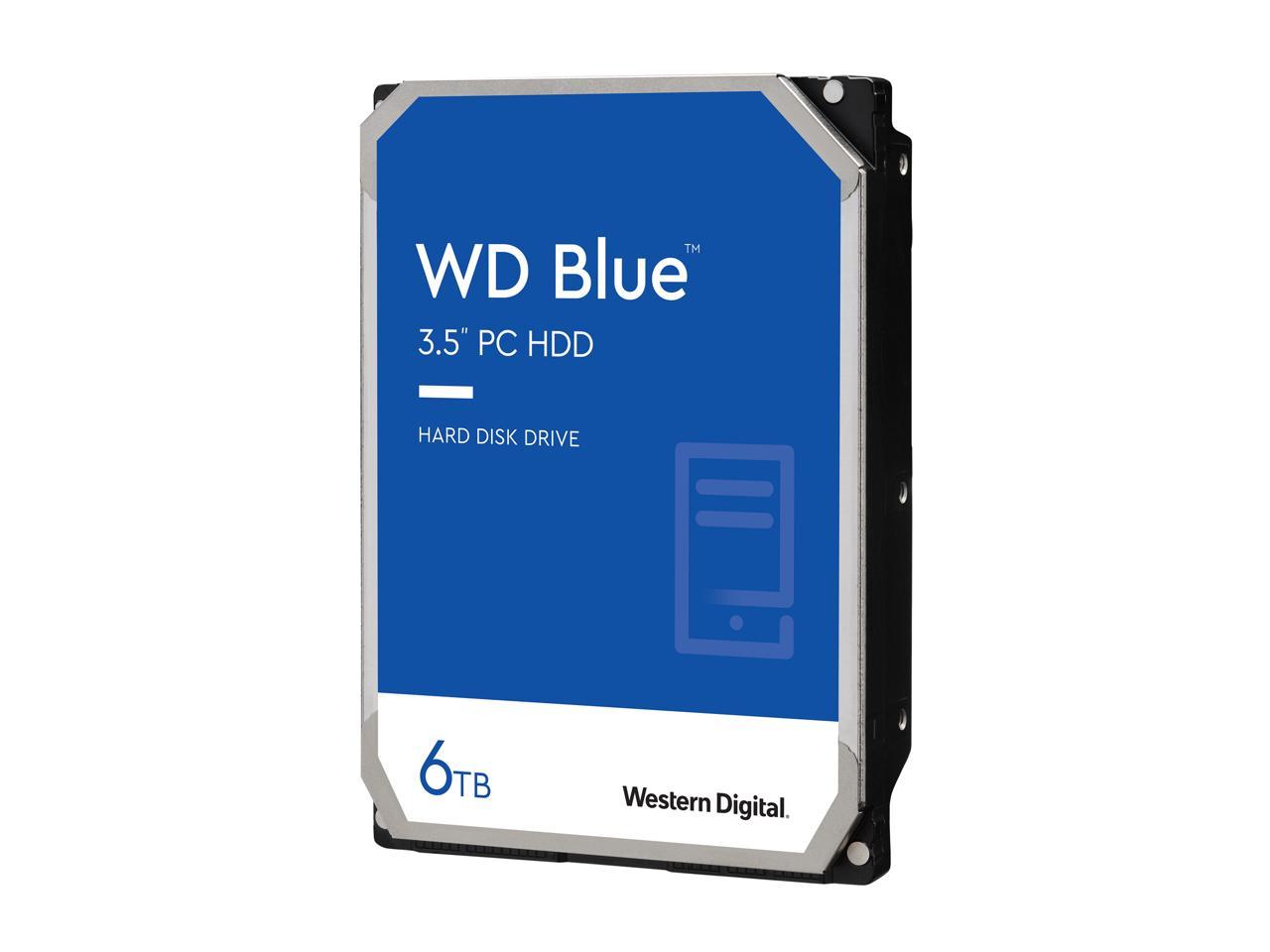 WD Blue 6TB Desktop Hard Disk Drive - 5400 RPM SATA 6Gb/s 256MB Cache 3.5 Inch - WD60EZAX 2