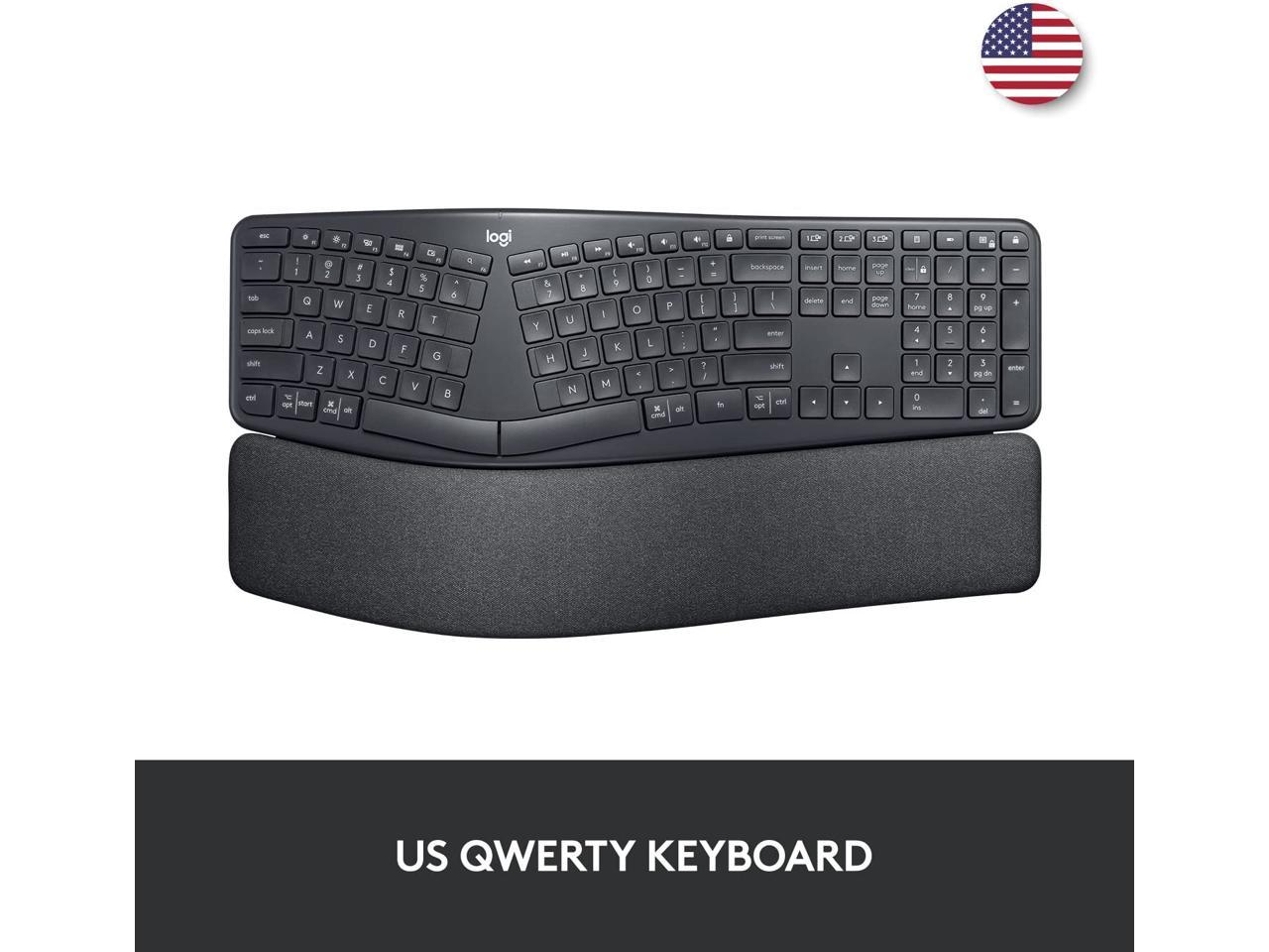 Logitech ERGO K860 Wireless Ergonomic Keyboard - Split Keyboard, Wrist Rest, Natural Typing, Stain-Resistant Fabric, Bluetooth and USB Connectivity, Compatible with Windows/Mac 2