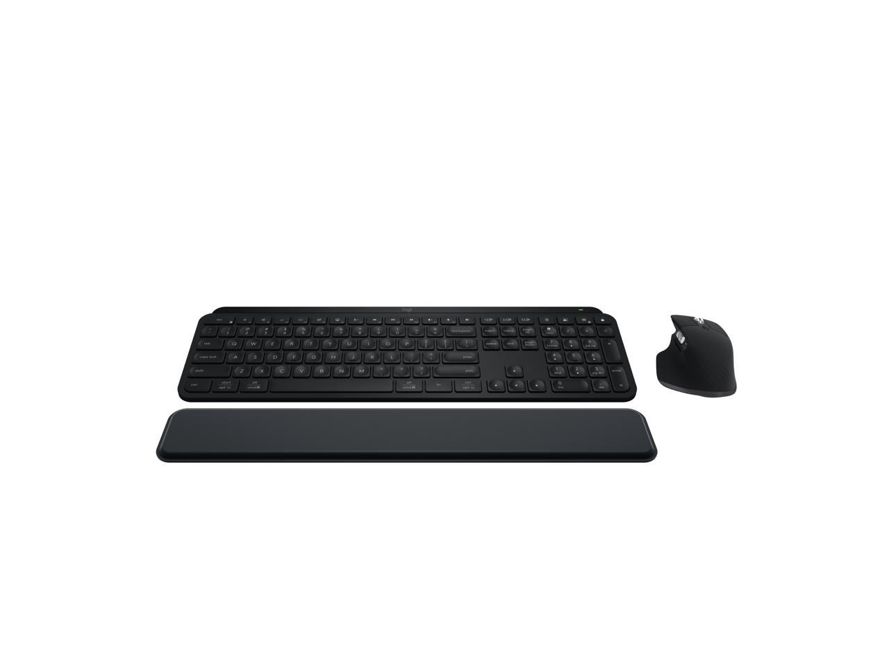 Logitech MX Keys S Combo: MX Master 3S, MX Keys S & MX Palm Rest, Customizable Illumination, Fast Scrolling, Bluetooth, USB C, for Windows, Linux, Chrome, Mac (Black) 1