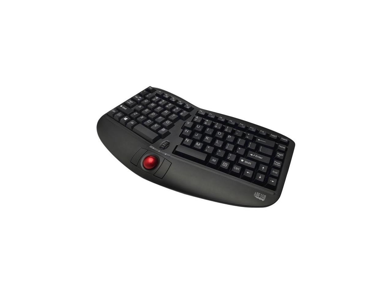 ADESSO Tru-Form Media 3150 WKB-3150UB Black USB RF Wireless Ergonomic Keyboard 1