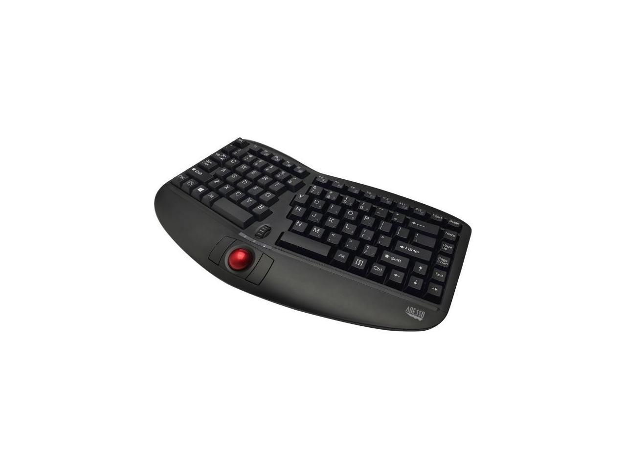 ADESSO Tru-Form Media 3150 WKB-3150UB Black USB RF Wireless Ergonomic Keyboard 2