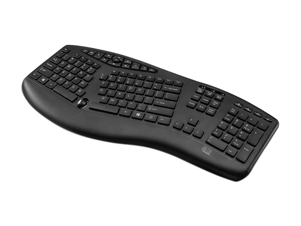 ADESSO TruForm Media 1600 – Wireless Ergonomic Keyboard and Optical Mouse 2