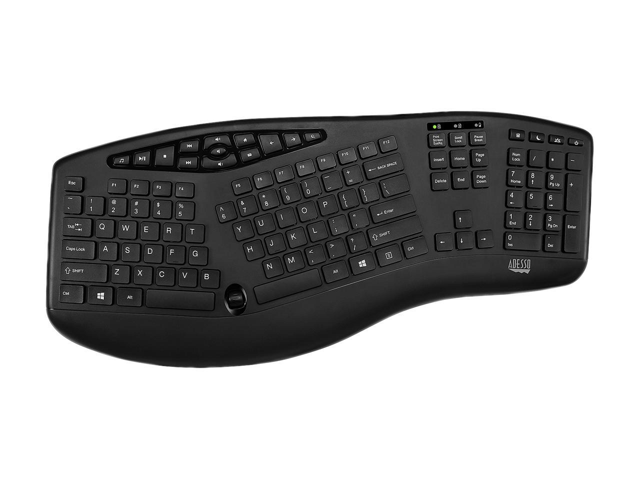 ADESSO TruForm Media 1600 – Wireless Ergonomic Keyboard and Optical Mouse 3