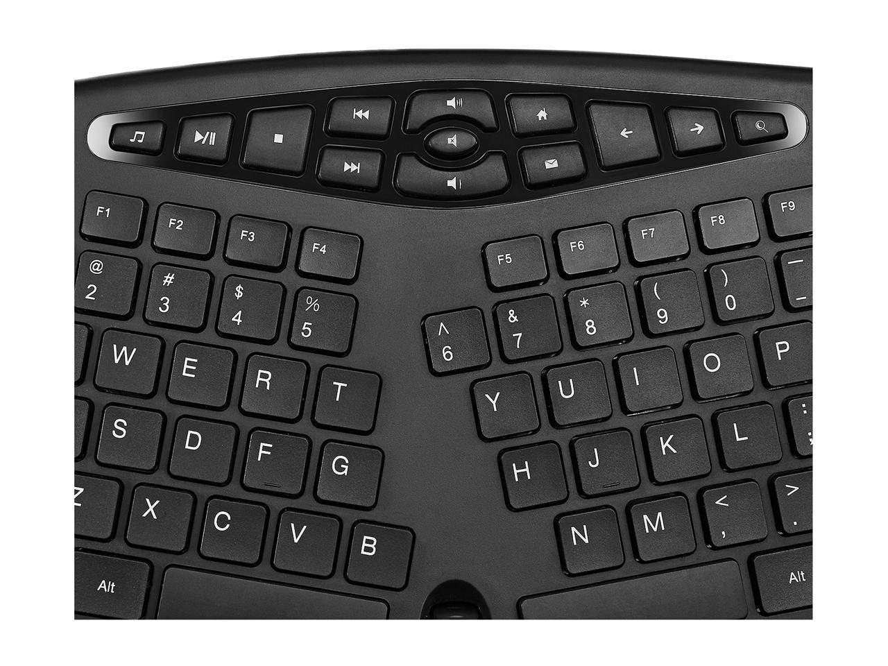 ADESSO TruForm Media 1600 – Wireless Ergonomic Keyboard and Optical Mouse 5