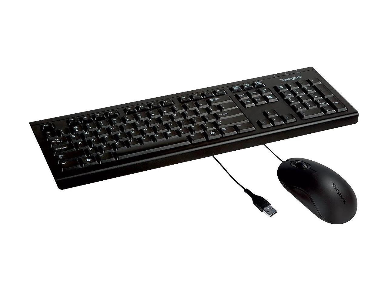 Targus BUS0067 Corporate HID Keyboard and Mouse - USB Wired Keyboard - 104 Key - Black - USB Mouse - Optical - 3 Button - Scroll Wheel - QWERTY - Black 1