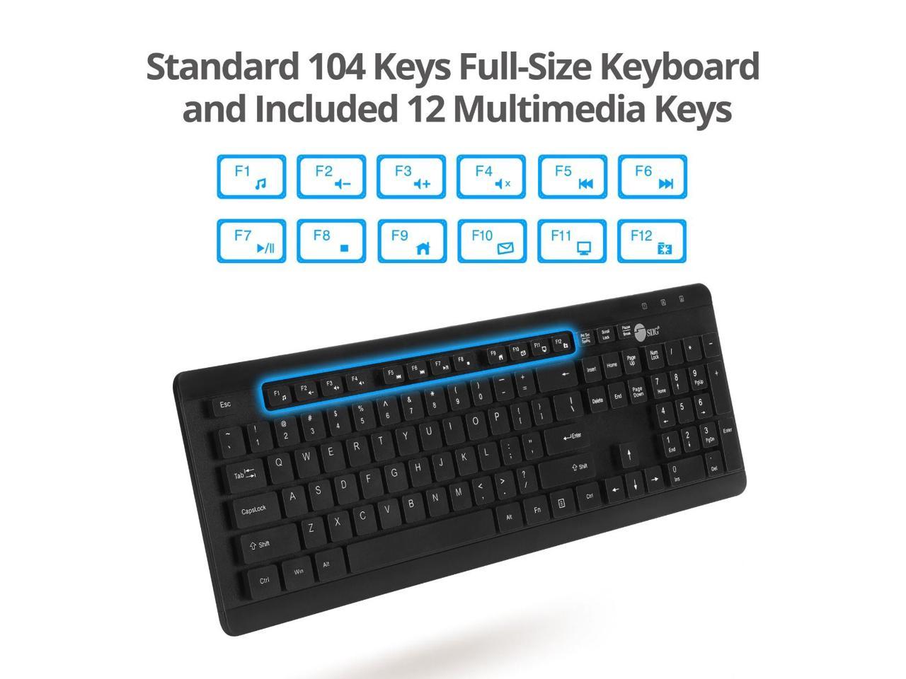 SIIG Industrial Grade Washable & Dustproof USB Multimedia Keyboard JK-US0U11-S1 5