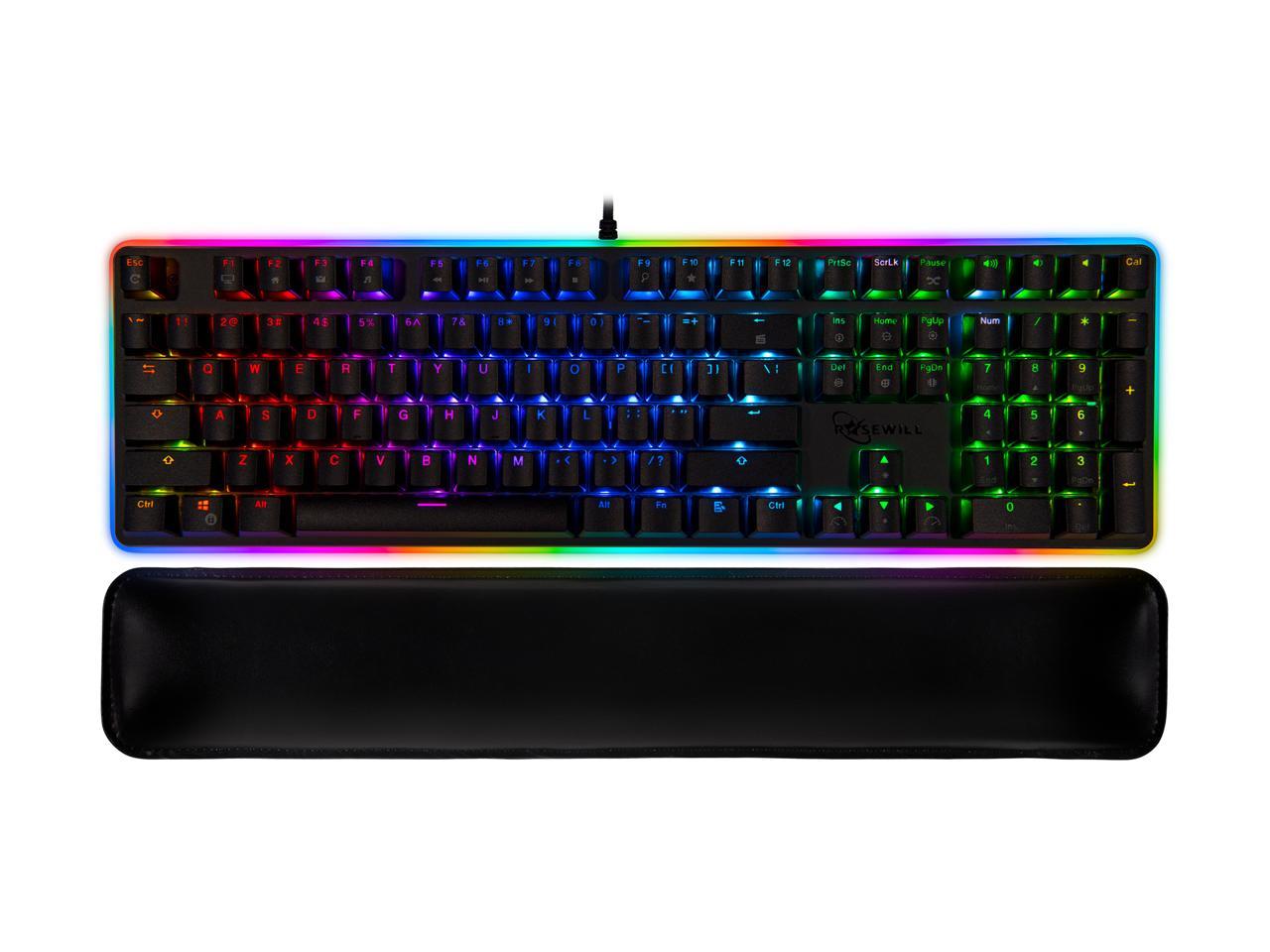 Rosewill NEON K81 RGB Wired Mechanical Gaming Keyboard, Kailh Blue Switches, 22 RGB LED Backlight Effects, 108 Keys, NKRO, Vivid Customizable Rim Backlights, Macro Hotkeys 2