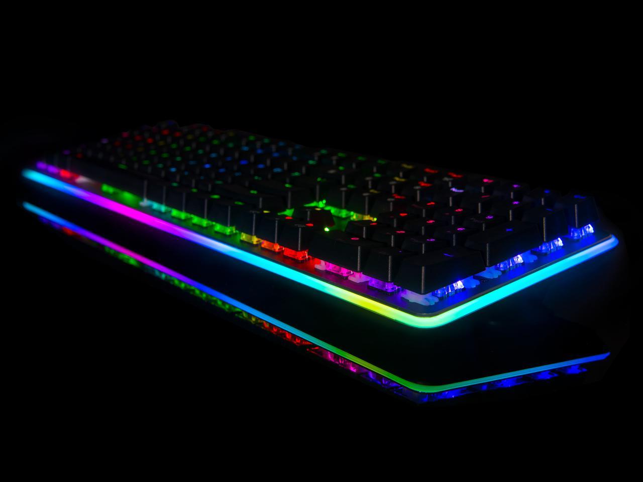 Rosewill NEON K81 RGB Wired Mechanical Gaming Keyboard, Kailh Blue Switches, 22 RGB LED Backlight Effects, 108 Keys, NKRO, Vivid Customizable Rim Backlights, Macro Hotkeys 4