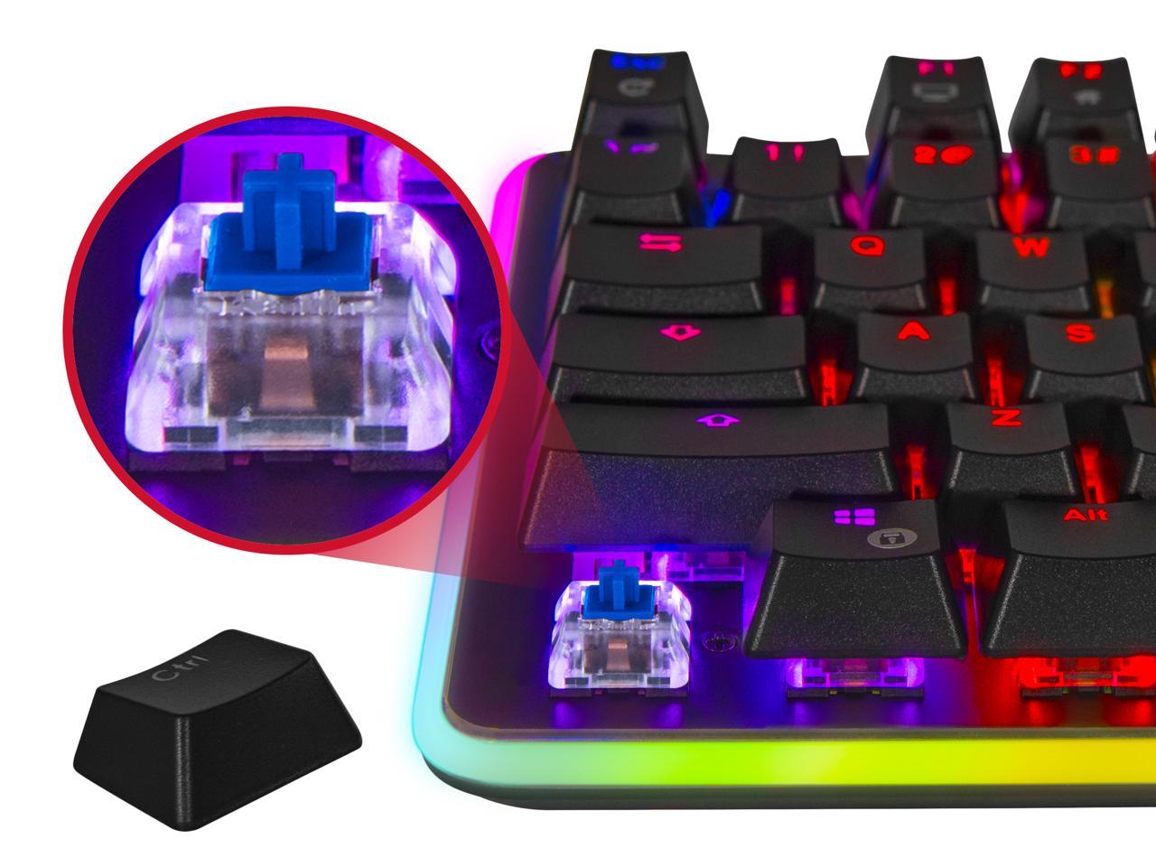 Rosewill NEON K81 RGB Wired Mechanical Gaming Keyboard, Kailh Blue Switches, 22 RGB LED Backlight Effects, 108 Keys, NKRO, Vivid Customizable Rim Backlights, Macro Hotkeys 5