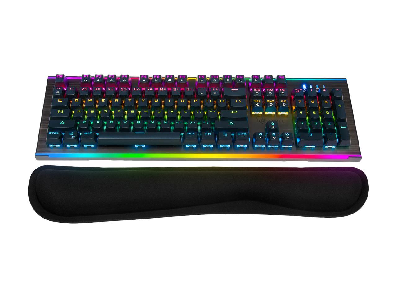 Rosewill NEON K75 V2 Wired Mechanical Gaming Keyboard with Kailh Blue Switches, 19 RGB LED Backlight Effects, NKRO, Anti-Ghosting, Vivid Customizable Rim Backlights, 3-Way Cable Slot 3