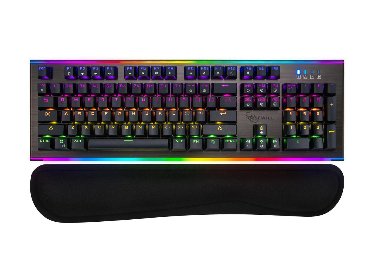 Rosewill NEON K75 V2 BR Wired Mechanical Gaming Keyboard with Kailh Brown Switches, 19 RGB LED Backlight Effects, NKRO, Anti-Ghosting, Vivid Customizable Rim Backlights, 3-Way Cable Slot 2