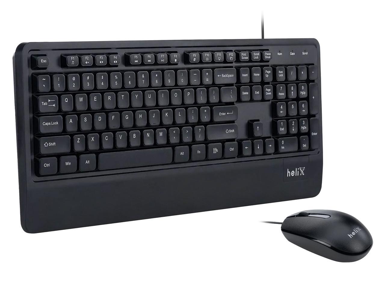 Rosewill HKM100 Wired Black Keyboard and Mouse 1