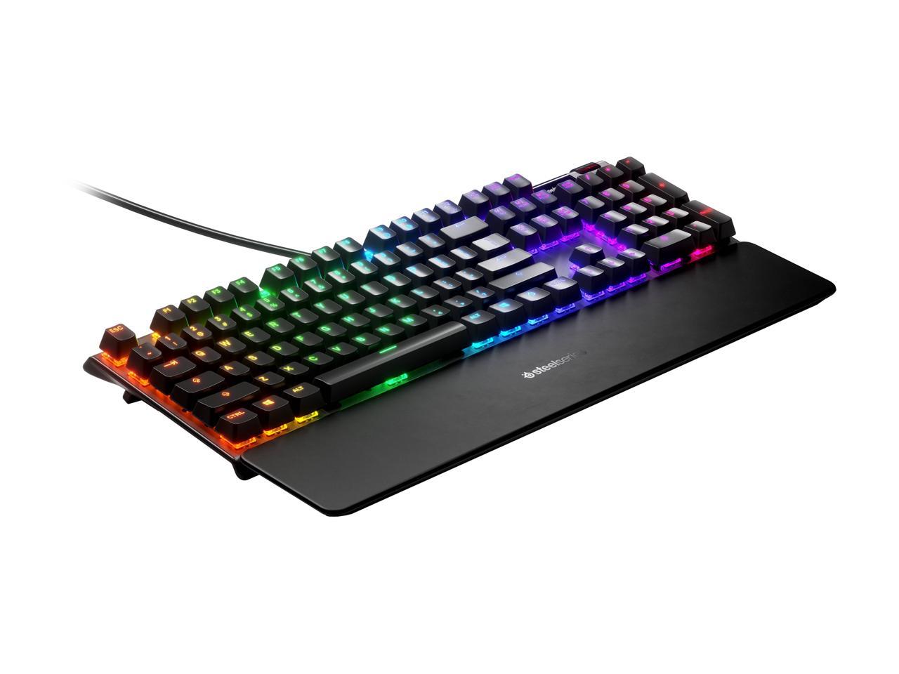 SteelSeries Apex Pro Mechanical Gaming Keyboard – Adjustable Actuation Switches – World’s Fastest Mechanical Keyboard – OLED Smart Display – RGB Backlit 2