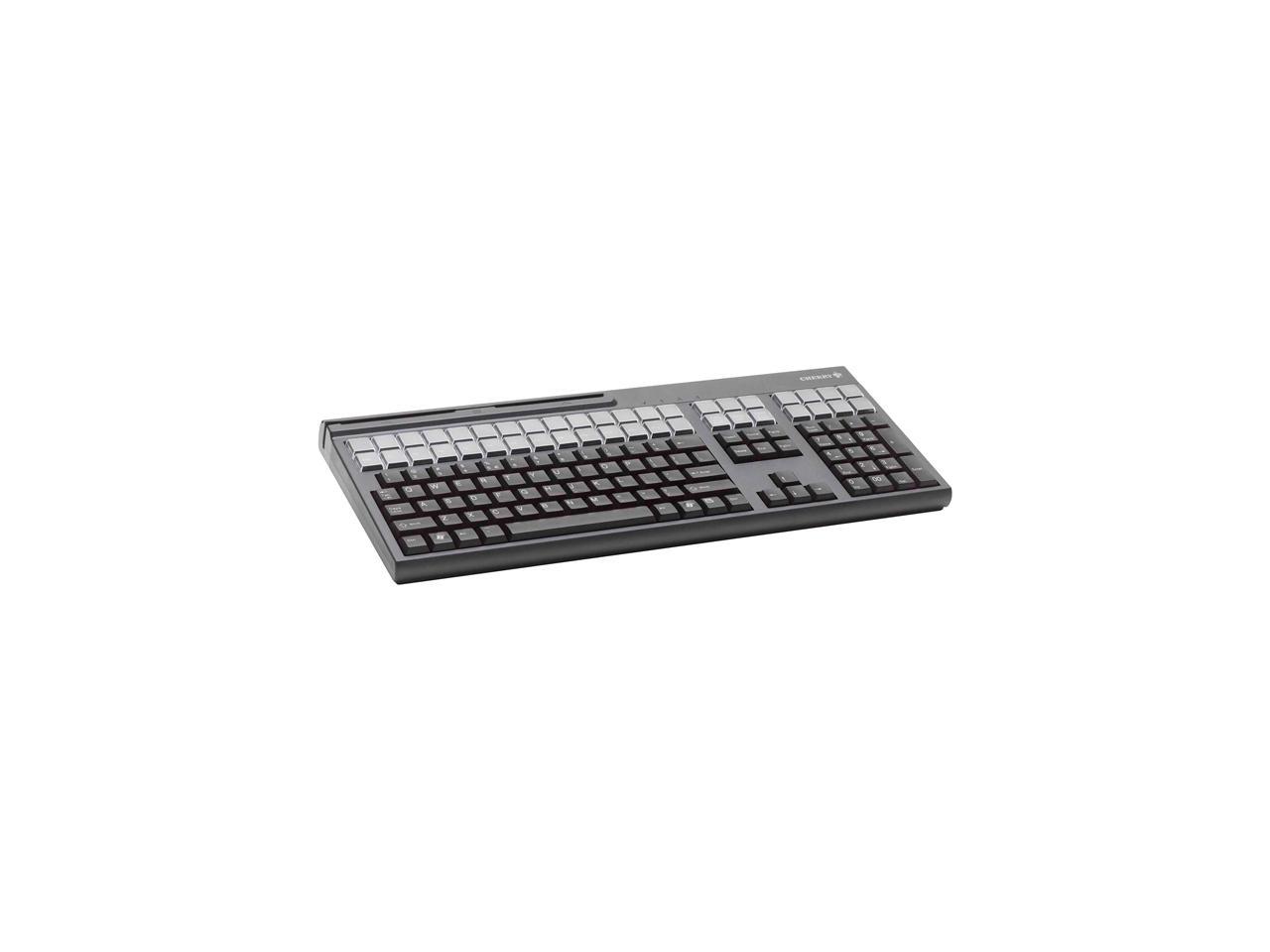 Cherry G86-71410 17" QWERTY USB Keyboard w/ 3-track Magnetic Stripe Reader, Black - G86-71410EUADAA 1