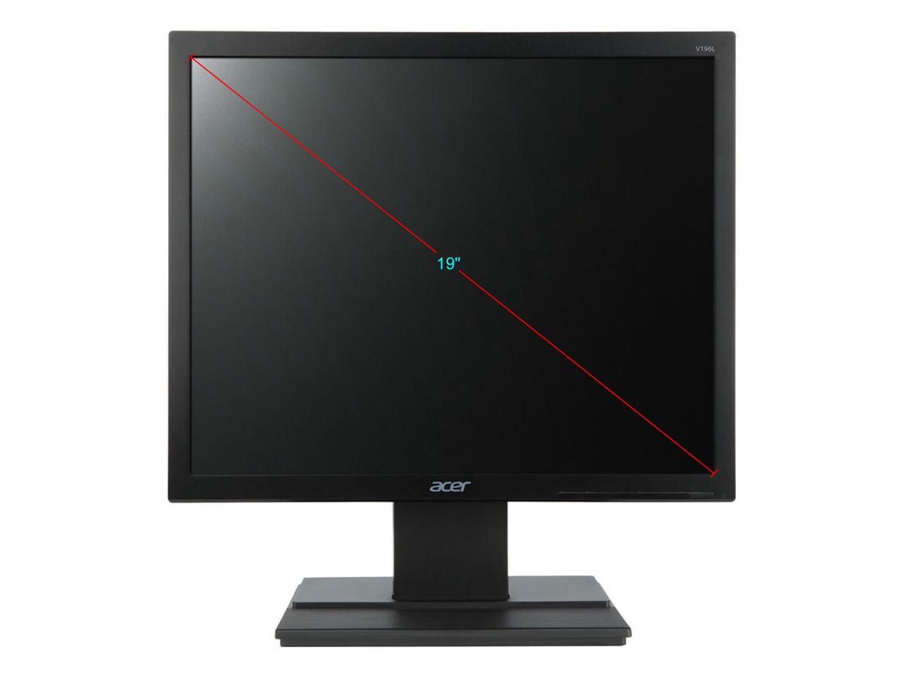 Acer V196L Bb 19" 1280 x 1024 SXGA Resolution 75Hz VGA 5:4 Aspect Ratio Acer eColor Technology EcoDisplay Backlit LED IPS Monitor 2