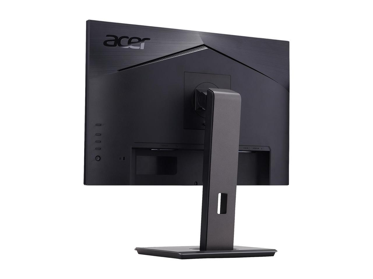 Acer Professional Series B247W 24" Black IPS LED Monitor 1920 x 1200 Widescreen 16:10 4ms Response Time 300 cd/m2 1000:1 HDMI VGA DisplayPort USB Hub 3.0 Speakers 5