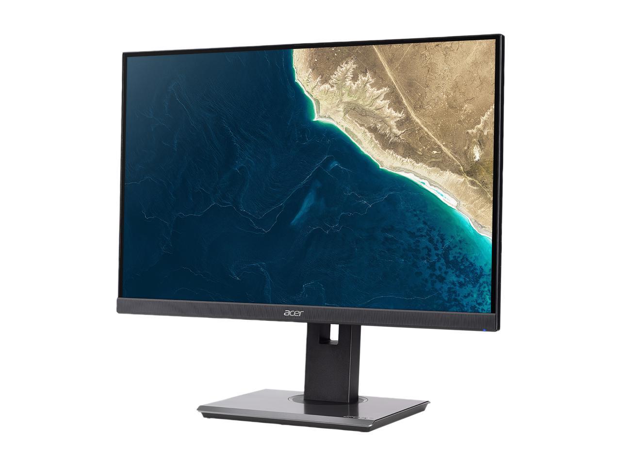 Acer Professional Series B247W 24" Black IPS LED Monitor 1920 x 1200 Widescreen 16:10 4ms Response Time 300 cd/m2 1000:1 HDMI VGA DisplayPort USB Hub 3.0 Speakers 2