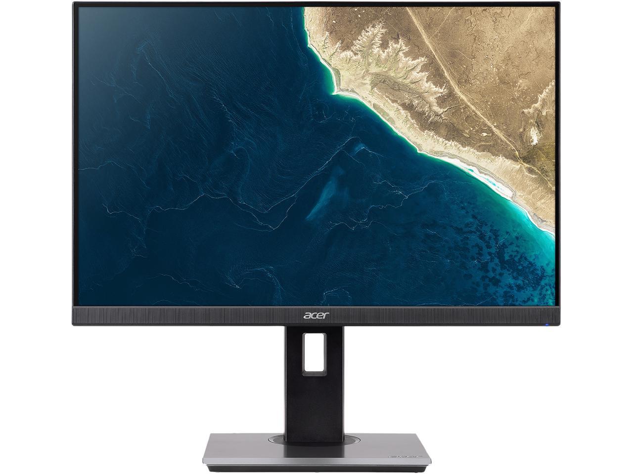 Acer Professional Series B247W 24" Black IPS LED Monitor 1920 x 1200 Widescreen 16:10 4ms Response Time 300 cd/m2 1000:1 HDMI VGA DisplayPort USB Hub 3.0 Speakers 1