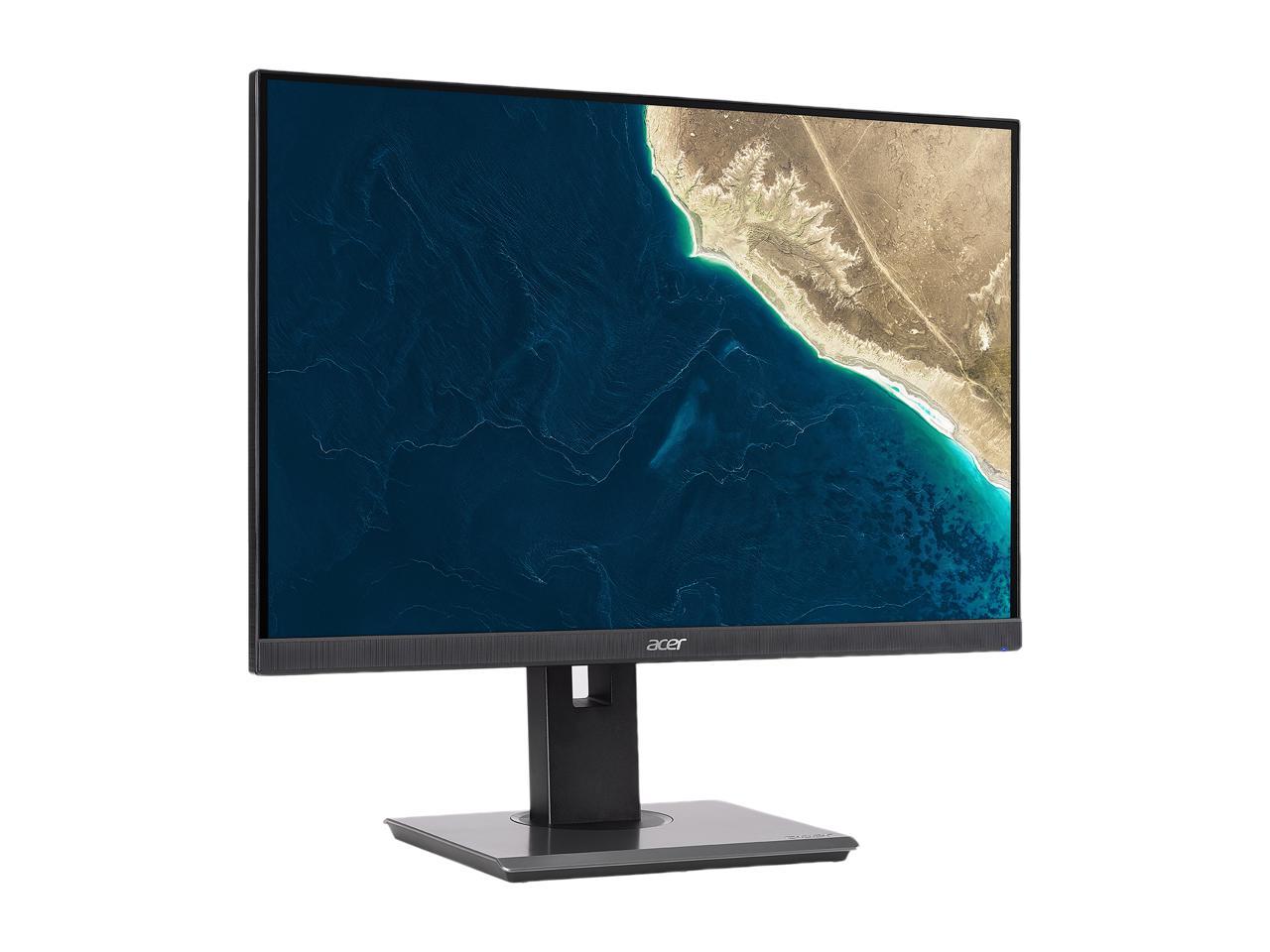 Acer Professional Series B247W 24" Black IPS LED Monitor 1920 x 1200 Widescreen 16:10 4ms Response Time 300 cd/m2 1000:1 HDMI VGA DisplayPort USB Hub 3.0 Speakers 3