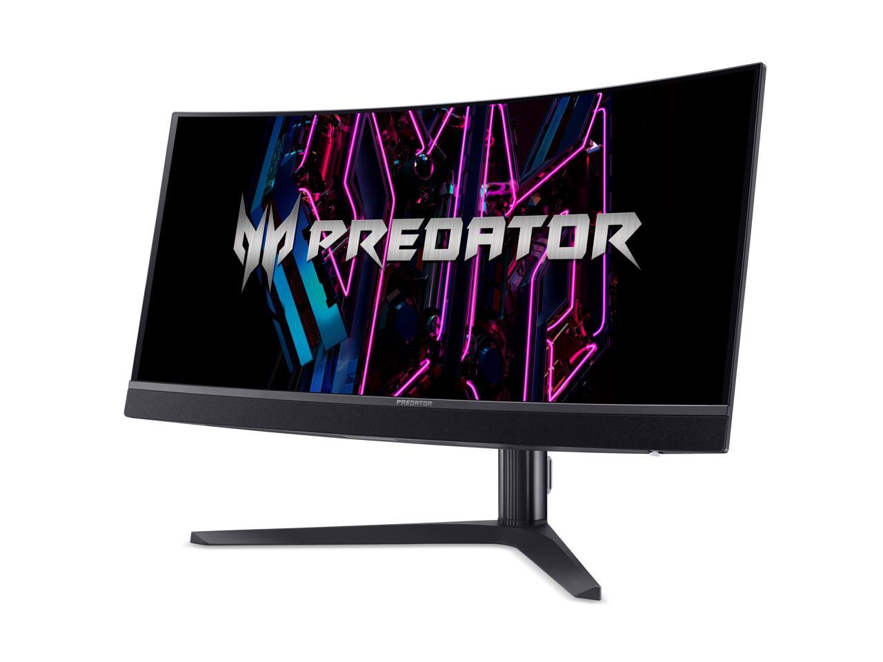 Acer Predator OLED Gaming X34 VBMIIPHUZX 34" Curved 3440x1440 UWQHD 175Hz 0.03ms DCI-P3 99% Wide Color Gamut AMD FreeSync Premium VESA DisplayHDR True Black HDR400 Monitor, HDMIx2, DisplayPort, USB-C (65W), USB3.2, Speakers 2