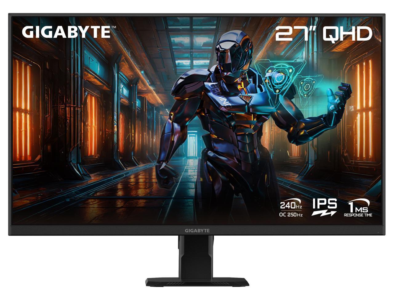 GIGABYTE - GS27Q X - 27" IPS - 2560x1440 QHD - 240Hz/OC 250Hz - 1ms - AMD FreeSync Premium - HDMI, DP - Black 1