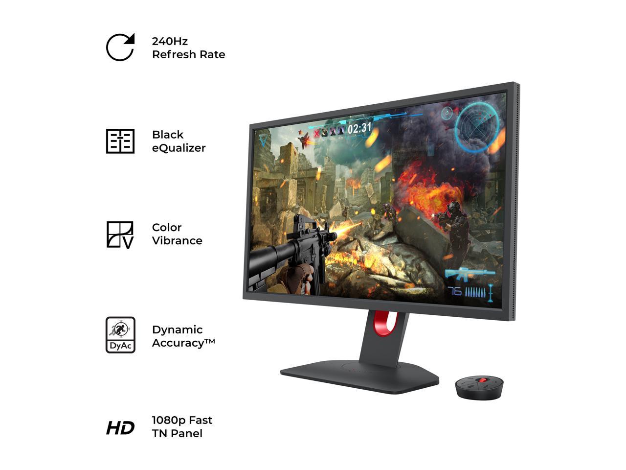 BenQ eSports 24.5" XL2540K 1920 x 1080 FHD 240Hz 0.5ms 3x HDMI 2.0, DisplayPort1.2, Flicker-free Low Blue Light, HAS, Black eQualizer, Color Vibrance, Height Adjust Gaming Monitor 2