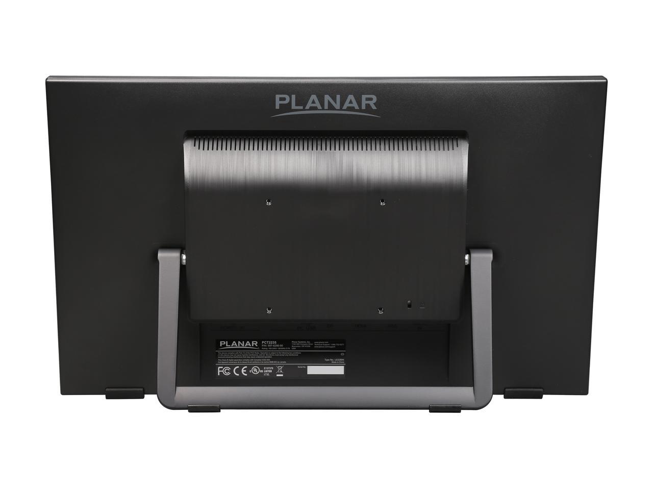 Planar PCT2235 22" (Actual size 21.5") Full HD 1920 x 1080 DisplayPort HDMI VGA USB Built-in Speakers Frameless Edge-Lit LED Projected Capacitive LCD Touchscreen Monitor 5