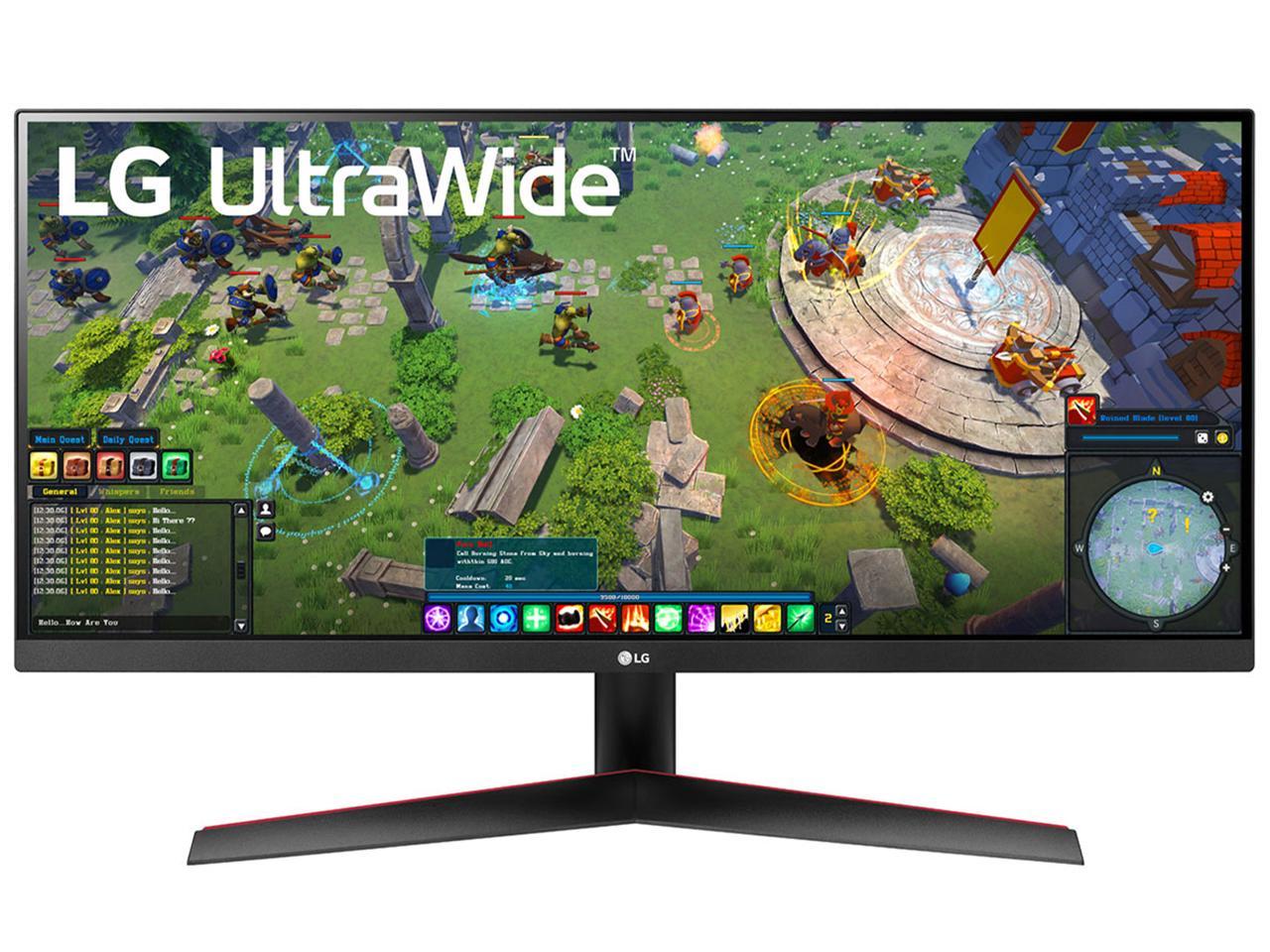 LG 29" 75 Hz IPS UWFHD Monitor FreeSync (AMD Adaptive Sync) 2560 x 1080 HDMI, DisplayPort 29WP60G-B 1