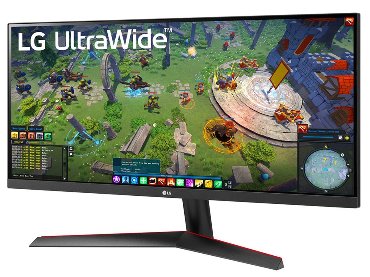 LG 29" 75 Hz IPS UWFHD Monitor FreeSync (AMD Adaptive Sync) 2560 x 1080 HDMI, DisplayPort 29WP60G-B 2