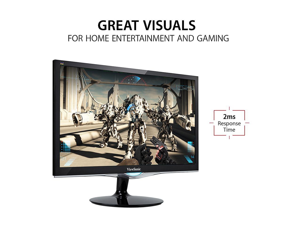 ViewSonic VX2452MH 24 Inch 2ms 60Hz 1080p Entertainment Monitor with HDMI DVI and VGA inputs 2