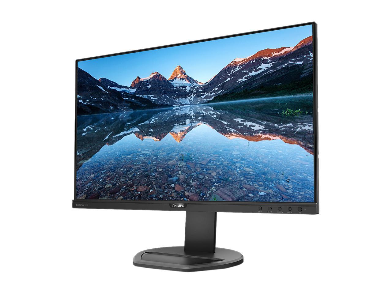 PHILIPS 241B8QJEB 24" (23.8" Viewable) Full HD 1920 x 1080 60Hz IPS Anti-glare w/ HDMI, DisplayPort Built-in Speakers Height Adjustable Low Blue Light Flicker Free Monitor 2