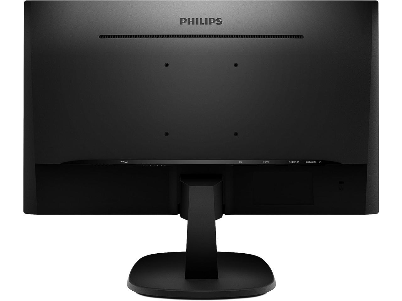 Philips V-Line 273V7QJAB/27 27" Full HD 1920 x 1080 75Hz VGA HDMI DisplayPort Built-in Speakers Flicker-Free Low Blue Light Frameless Anti-Glare Backlit LED IPS Monitor 3