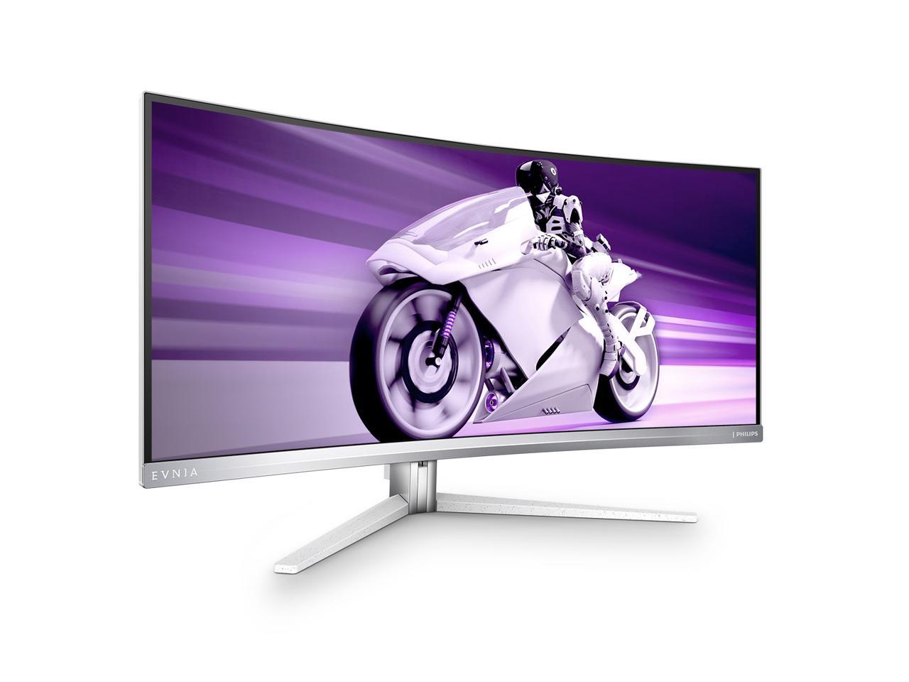 PHILIPS 34" 175 Hz QD-OLED WQHD Gaming Monitor 3440 x 1440 (2K) Color gamut (min.): DCI-P3: 99.3%* Color gamut (typical): NTSC 121.3%*, sRGB 148.8%*, Adobe RGB 97.8%* HDMI, DisplayPort, USB, Audio Evnia 8000 34M2C8600 4