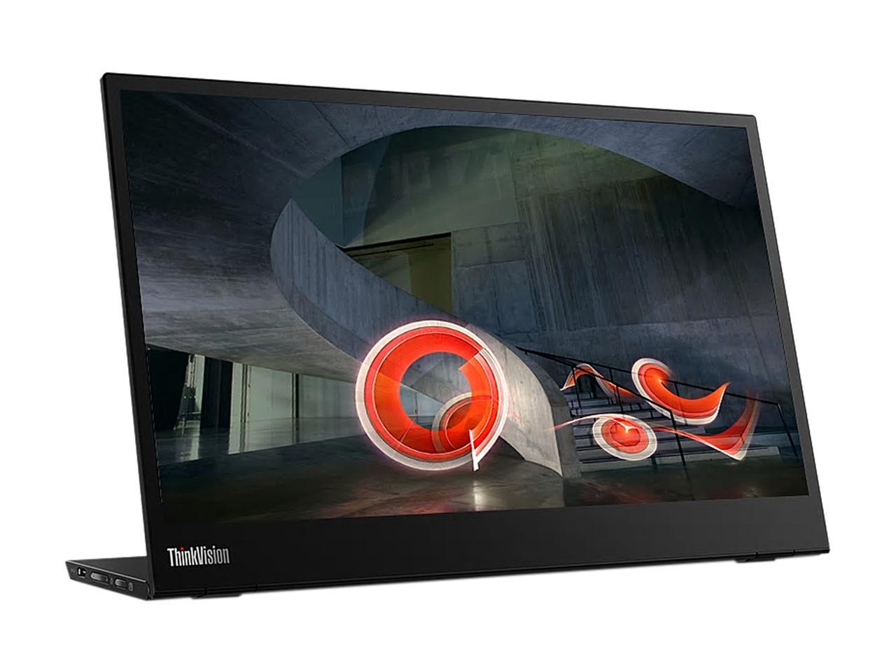 Lenovo ThinkVision M14 14" Full HD 1920x1080 IPS Monitor - 300 Nit 6ms 2xUSB Type-C Ports Widescreen Backlit LED LCD Mobile Portable Display Raven Black 2