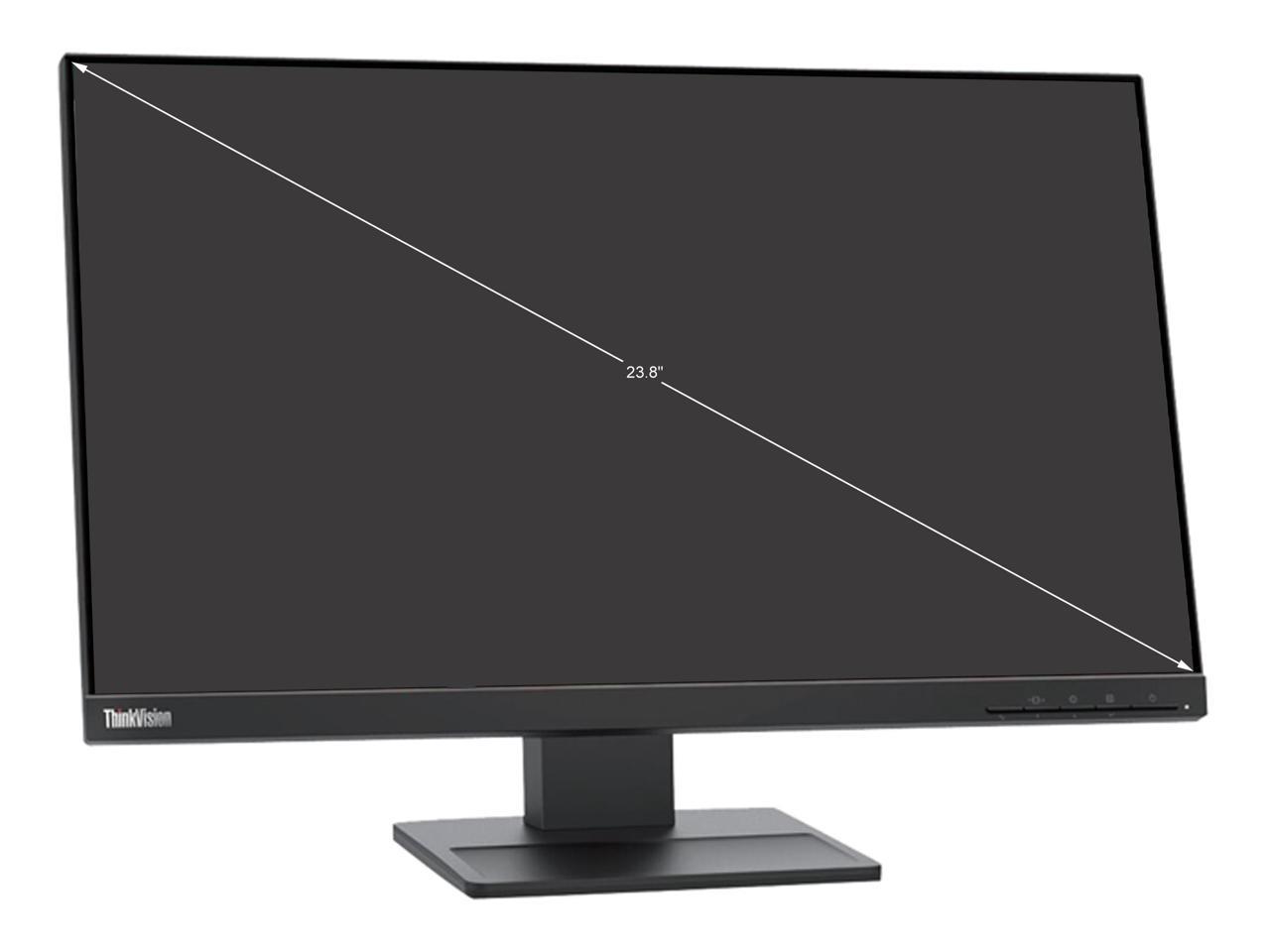 Lenovo ThinkVision E24q-20 23.8" WQHD WLED LCD 75Hz Monitor - 16:9 - Raven Black 2