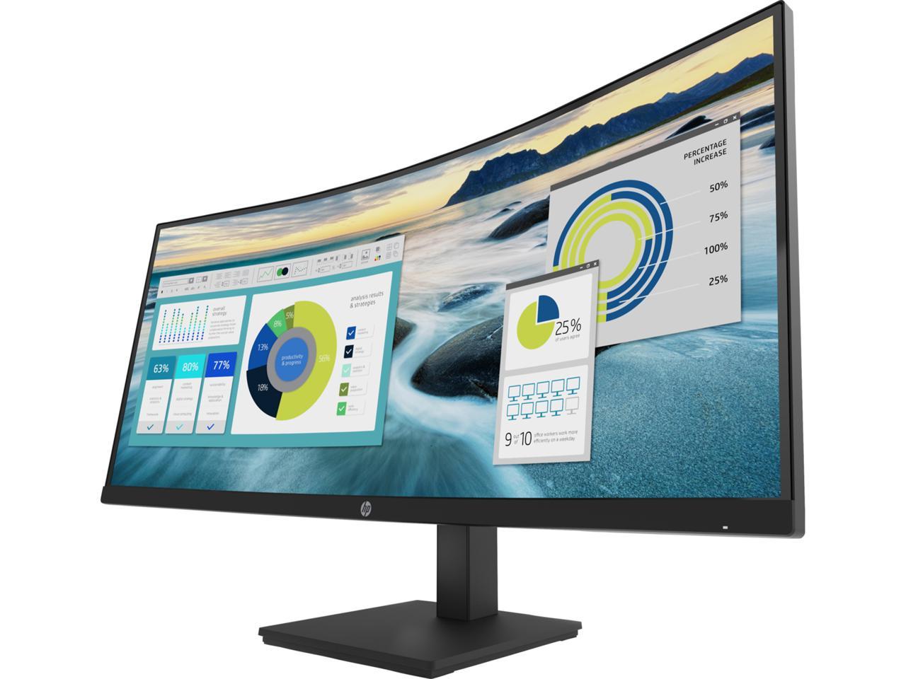 HP 34" 100 Hz VA UWQHD Monitor 3440 x 1440 (2K) HDMI, DisplayPort, USB-C P34hc G4 21Y56AA#ABA 2