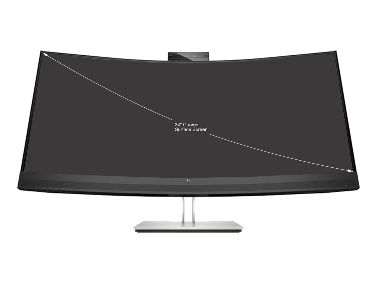 HP 34" 75 Hz VA WQHD USB-C Conferencing Monitor 5 ms GtG (with overdrive) 3440 x 1440 (2K) Curved E Series E34m G4 2