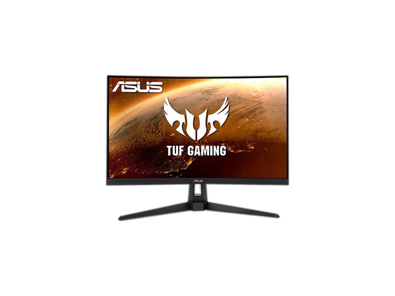 ASUS TUF Gaming 27" 1440P HDR Curved Monitor (VG27WQ1B) - QHD (2560 x 1440), 165Hz (Supports 144Hz), 1ms, Extreme Low Motion Blur, Speaker, FreeSync Premium, VESA Mountable, DisplayPort, HDMI, Black 1