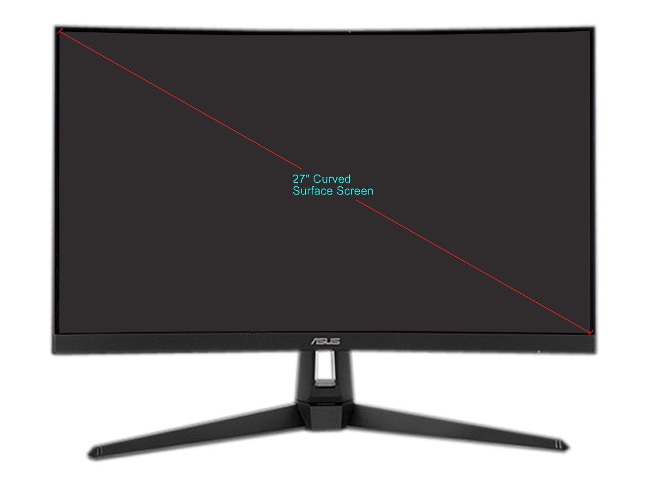 ASUS TUF Gaming 27" 1440P HDR Curved Monitor (VG27WQ1B) - QHD (2560 x 1440), 165Hz (Supports 144Hz), 1ms, Extreme Low Motion Blur, Speaker, FreeSync Premium, VESA Mountable, DisplayPort, HDMI, Black 2