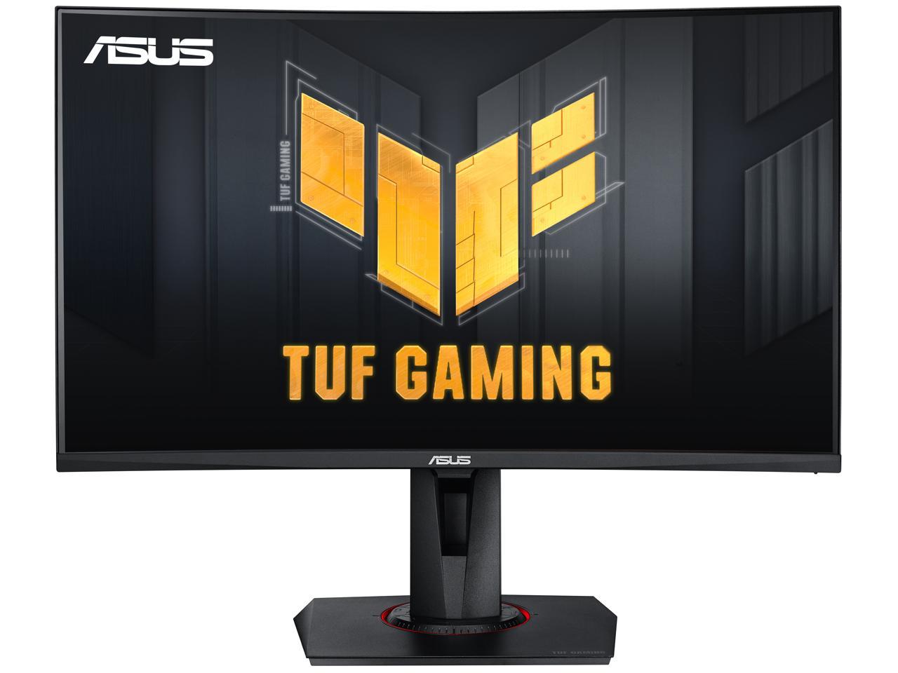 ASUS 27" 1080P TUF Gaming Curved HDR Monitor (VG27VQM) - Full HD, 240Hz, 1ms, Extreme Low Motion Blur, Adaptive-Sync, FreeSync Premium, Speakers, Eye Care, HDMI, DisplayPort, USB, Height Adjustable 1